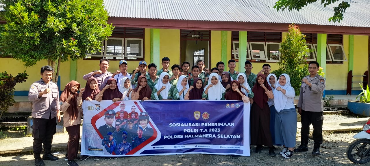 Polres Halsel saat Gelar Sosialisasi Penerimaan Polri Tahun 2023
