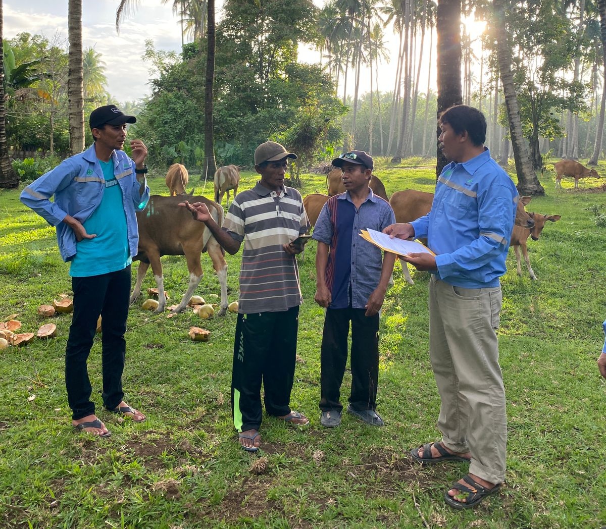 Foto Pendistribusian Hewan Kurban Oleh CSR PT. WP./Adhy 