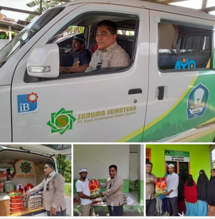 Pembagian Sembako di Sejumlah Panti Asuhan oleh BPRS Saruma Halsel 