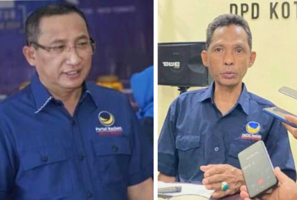 Tauhid Soleman dan Jasman Abubakar, Ketua dan Sekretaris DPD NasDem Kota Ternate./jmg