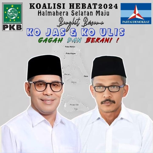 Flayer paslon Jasri Usman dan Muhlis Djafaar./jmg