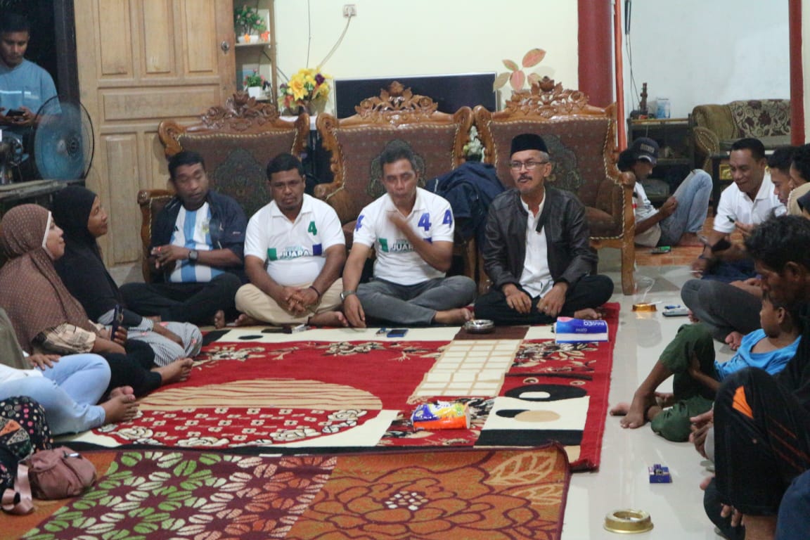 Cawabup Muhlis Djafaar didampingi Tim Koalisi Juara (TKJ) di Kota Popo, Desa Labuha./jmg