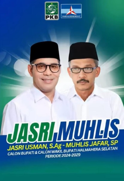 Bakal calon Bupati dan Wakil Bupati Halsel, Jasri Usman dan Muhlis Djafaar./jmg