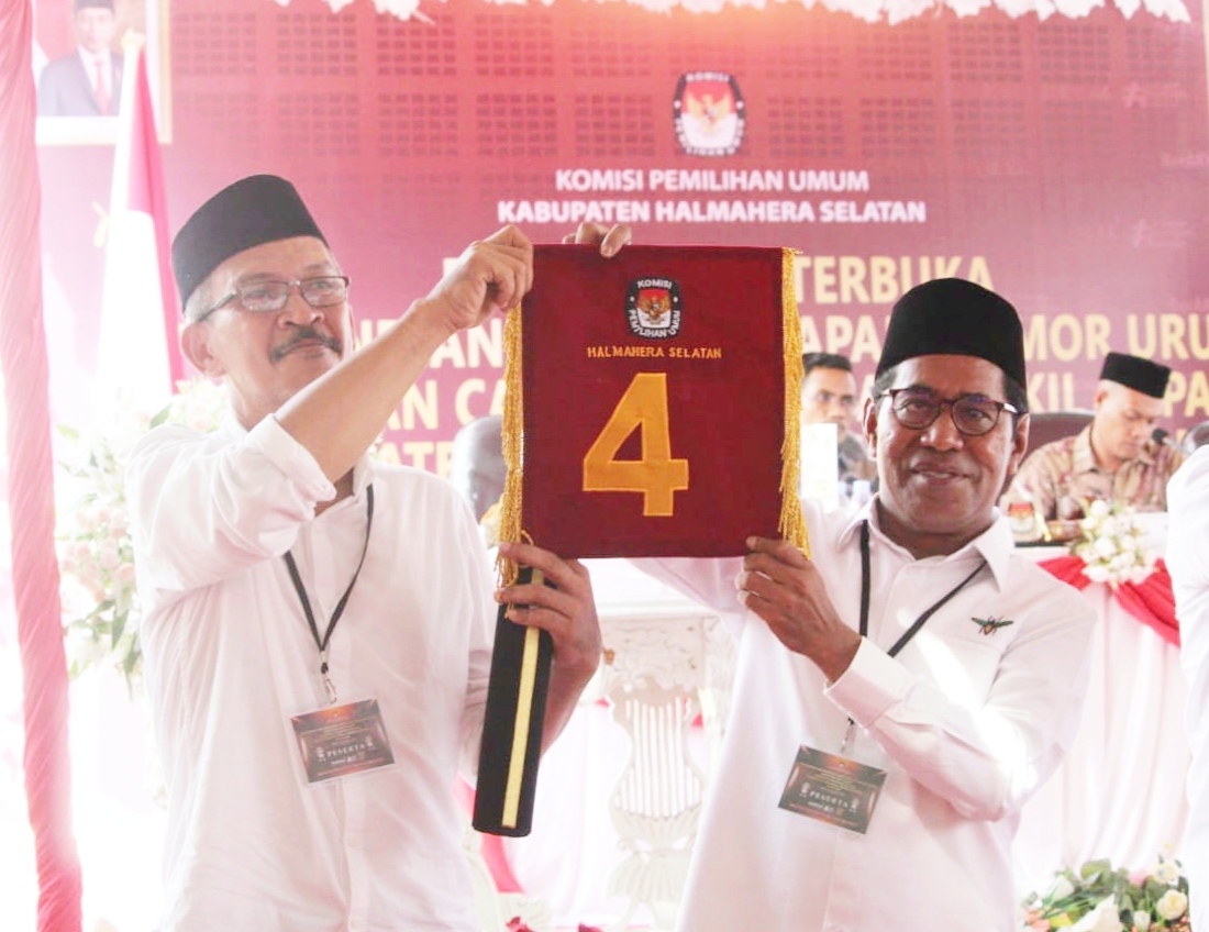 Undian nomor urut 4 pasangan Jasri - Muhlis./jmg