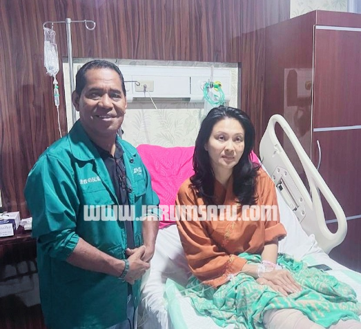 Jasri Usman saat berada di RSPAD Gatot Subroto./jmg
