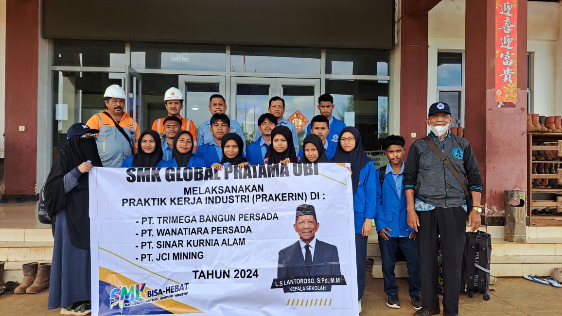 Sebanyak 12 siswa kelas XII SMK Global Pratama Obi resmi mengikuti Program Prakerin PT. WP (istimewa)