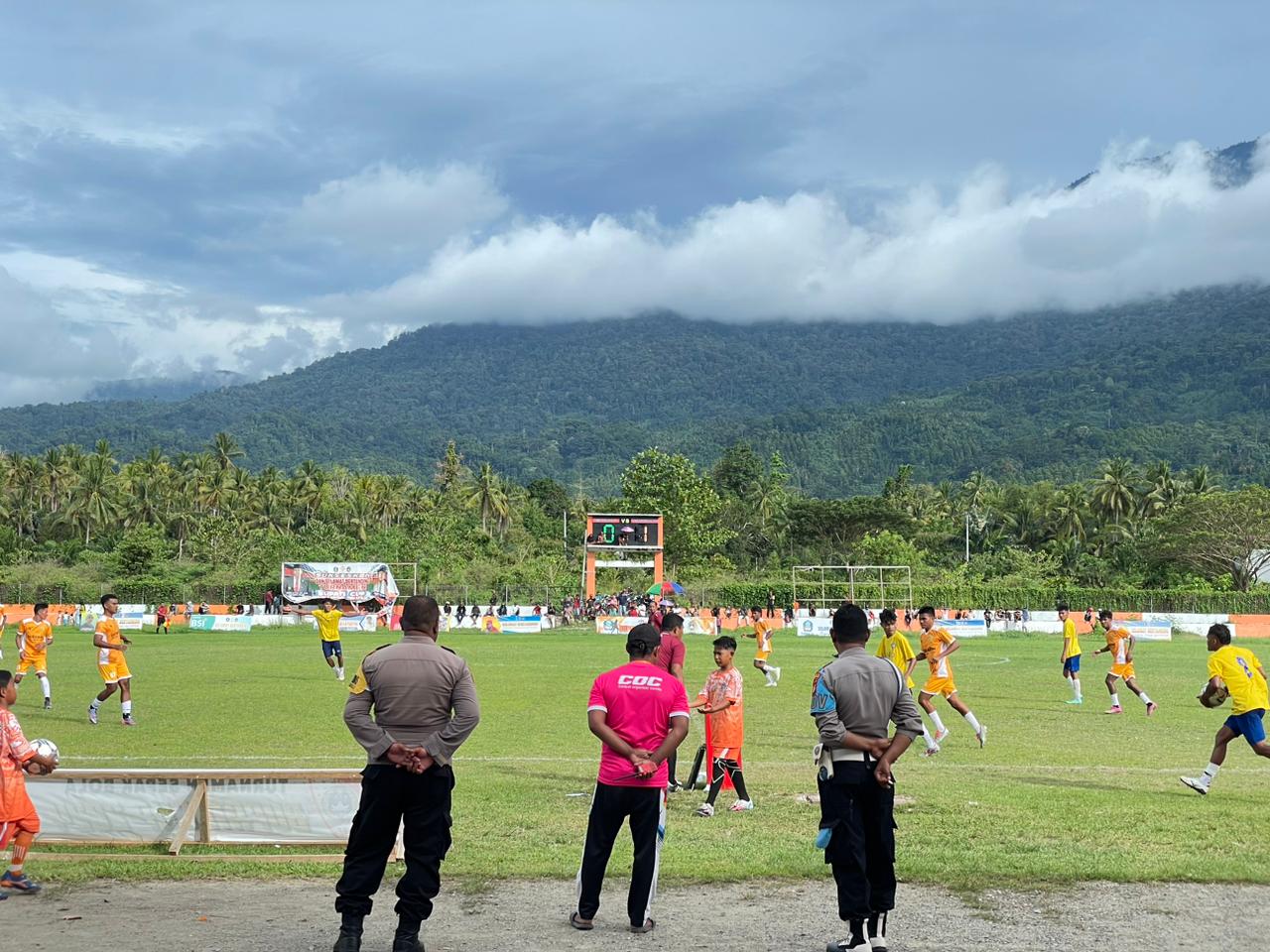 Foto: Saat Petandingan Berlangsung di Lapangan GOR (JS)