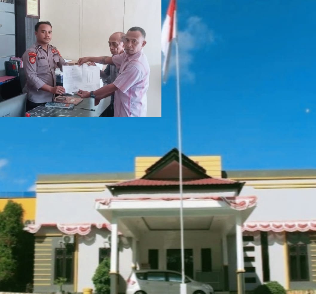 Foto Laporan Resmi Warga Air Mangga Indah ke Polres Halsel.