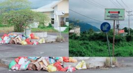 Ket:Pasar Modern Towokona dijadikan Tempat Pembuangan Sampah Sementara.