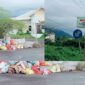 Ket:Pasar Modern Towokona dijadikan Tempat Pembuangan Sampah Sementara.
