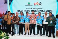 Ket: Dari HPN 2026, Bupati Halsel Sebut Wartawan Suara Rakyat dan Jembatan Pemerintah.|foto jarumSatu.com