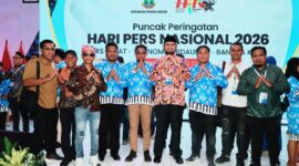 Ket: Dari HPN 2026, Bupati Halsel Sebut Wartawan Suara Rakyat dan Jembatan Pemerintah.|foto jarumSatu.com
