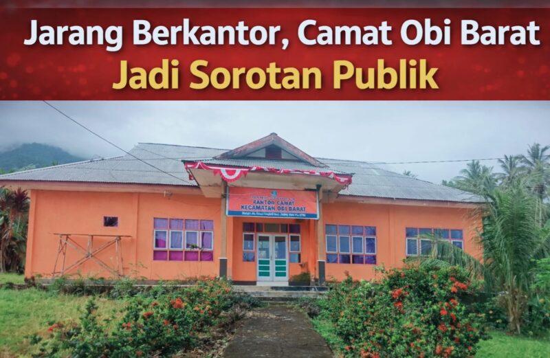 Ket: Kantor kecamatan Obi Barat Desa Jikohay.|foto jarumSatu.Com