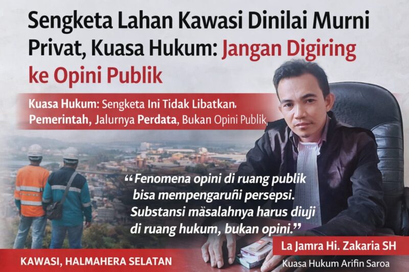 Ket: kuasa hukum Arifin Saroa, La Jamra Hi. Zakaria, SH,|foto jarumSatu.com