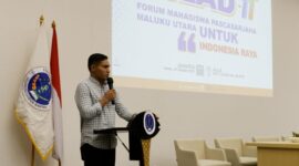 Ket: Ketua Umum Pengurus Pusat Forum Mahasiswa Pascasarjana Maluku Utara (FORMAPAS MALUT) Riswan Sanun.|foto jarumSatu.com