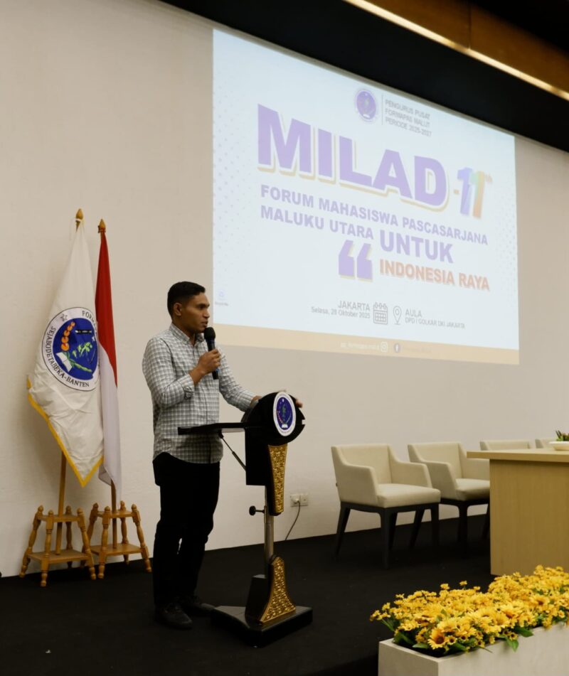 Ket: Ketua Umum Pengurus Pusat Forum Mahasiswa Pascasarjana Maluku Utara (FORMAPAS MALUT) Riswan Sanun.|foto jarumSatu.com