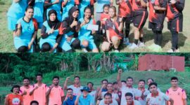 Ket: PT GMM menggelar kegiatan olahraga yang melibatkan para karyawan di area main camp,|foto jarumSatu.com