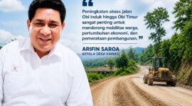 Ket: Kepala Desa kawasi Arifin saroa.|foto jarumSatu.com