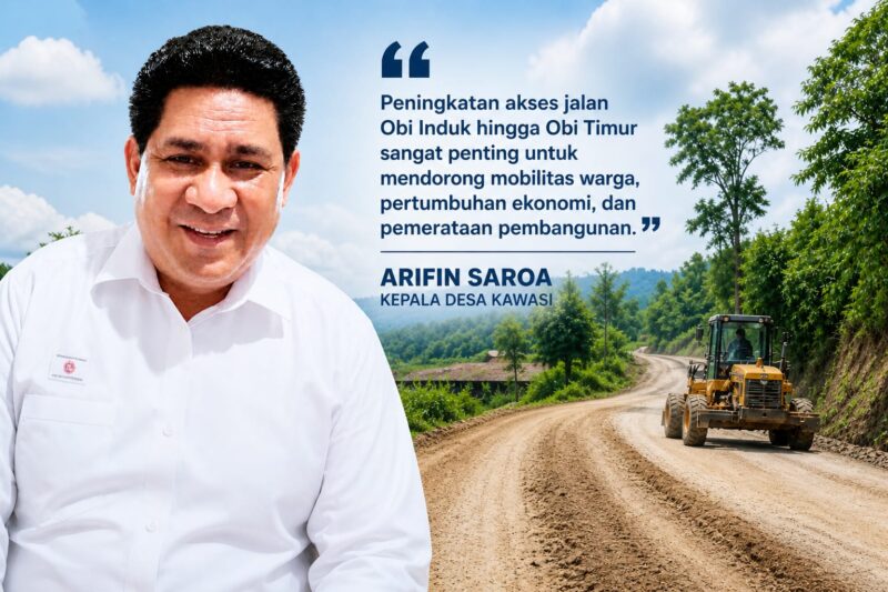 Ket: Kepala Desa kawasi Arifin saroa.|foto jarumSatu.com