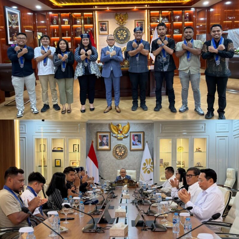 Ket: Pengurus Pusat Gerakan Mahasiswa Kristen Indonesia (PP GMKI) melakukan kunjungan ke Kementerian Perlindungan Pekerja Migran Indonesia/BP2MI