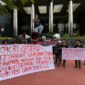 Ket: Forum Mahasiswa Anti Korupsi (FORMATIK) Jakarta kembali menggelar aksi demonstrasi jilid II di depan Gedung Merah Putih KPK RI. 