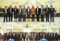 Ket: Pelantikan Panitia Sidang Sinode Bersama (SSB) Gereja Masehi Injili di Halmahera (GMIH) resmi dilaksanakan di Gedung Gereja Betlehem Hoku-Hoku Kie, Kecamatan Jailolo, Kabupaten Halmahera Barat, Jumat (8/5/2026).