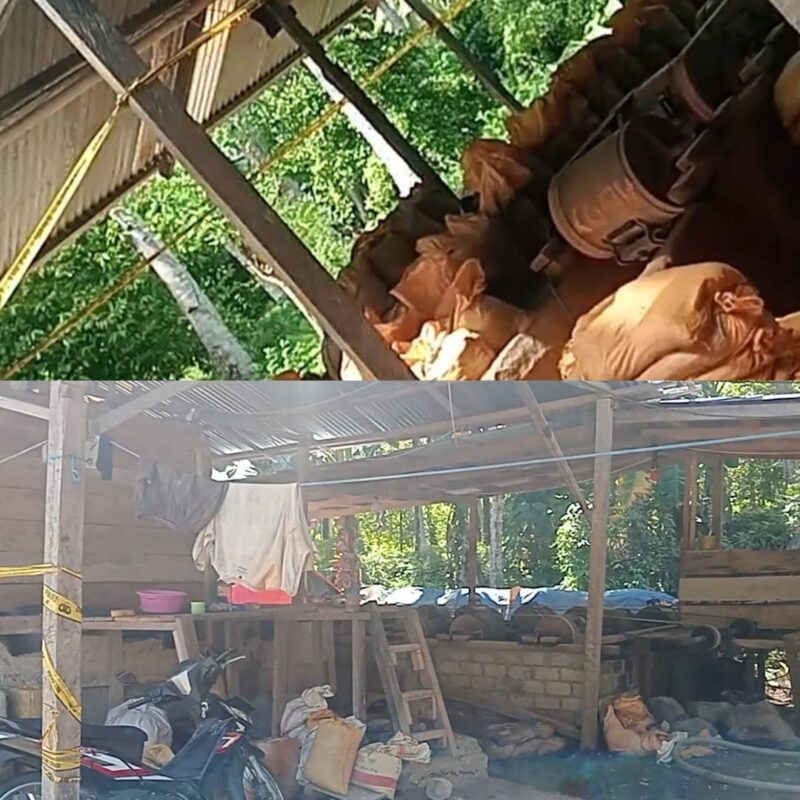 Ket: Aktivitas Tambang Emas Kubung kec.bacan Selatan
