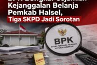 Ket: Badan Pemeriksa Keuangan (BPK) menemukan sejumlah kejanggalan dalam pengelolaan Belanja Daerah Pemerintah Kabupaten Halmahera Selatan (Halsel) Tahun Anggaran 2025.