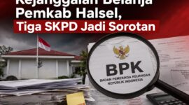 Ket: Badan Pemeriksa Keuangan (BPK) menemukan sejumlah kejanggalan dalam pengelolaan Belanja Daerah Pemerintah Kabupaten Halmahera Selatan (Halsel) Tahun Anggaran 2025.