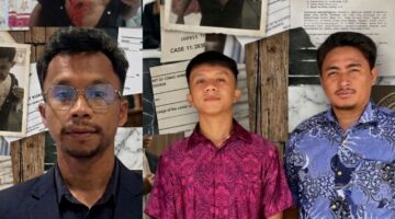 Ket: Tim kuasa hukum yang terdiri dari Yan Edoard Rumapar, S.H., Ackselnalso G. Takaliuang, S.H., dan Junio Jhonny Awuy, S.H.,