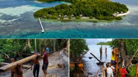 Ket: kawasan Pulau kusu Island Resort, Pulau Kusu, Kabupaten Halmahera Selatan,
