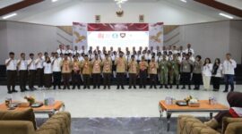 Ket: Bupati Halmahera Selatan (Halsel), Hasan Ali Bassam Kasuba, secara resmi membuka Pendidikan dan Pelatihan (Diklat) Pasukan Pengibar Bendera Pusaka (Paskibraka) tingkat Kabupaten Halmahera Selatan Tahun 2026, Senin (3/8/2026).